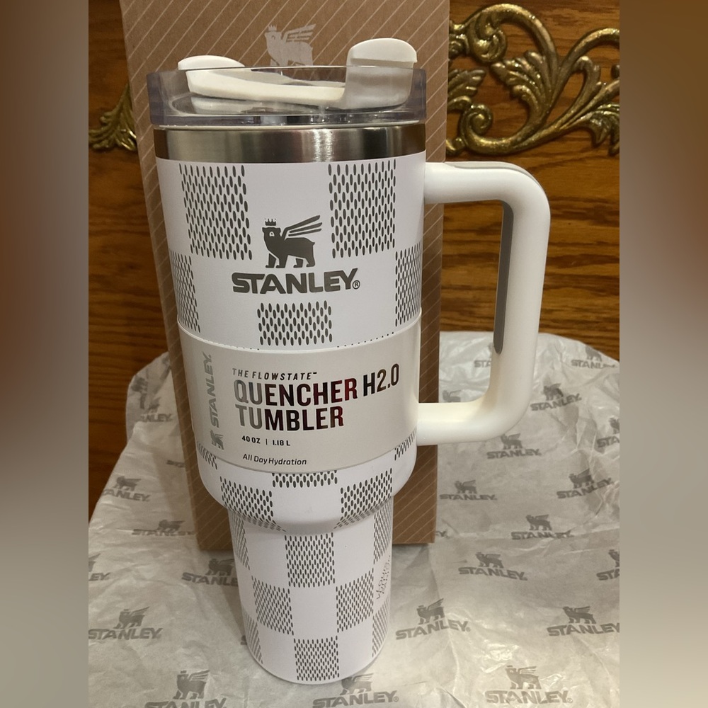 Stanley White and Gray Checkered Luxury